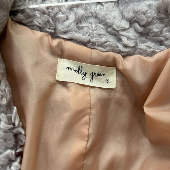 Molly Green furry tan lined open jacket‎ size M - Picture 2 of 6